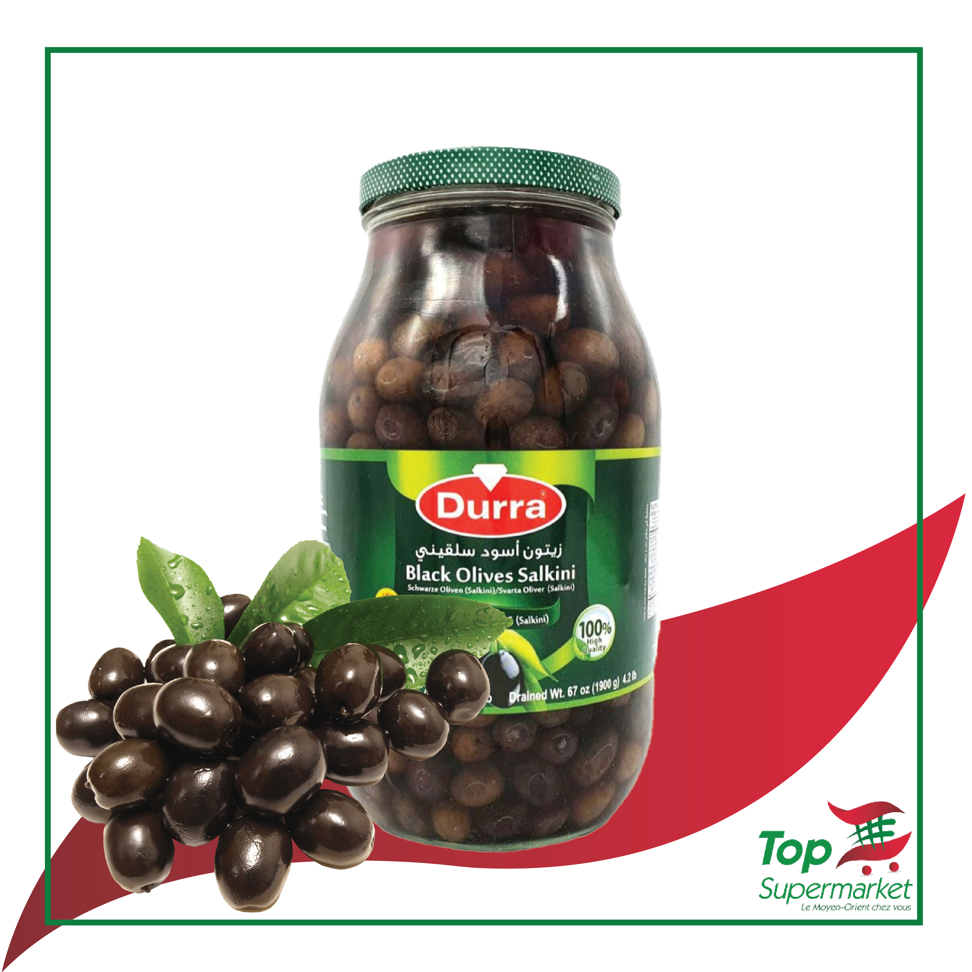 Durra olives noires 2900gr